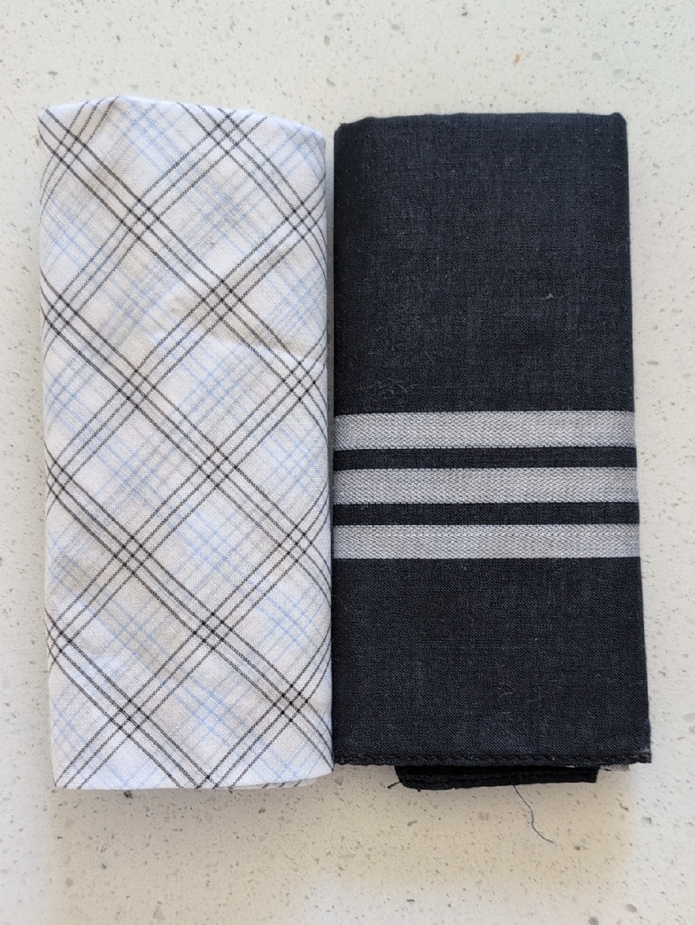 Men's Pocket Squares Set Blue and White Bundle of 2 NWOT